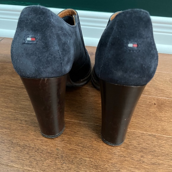 Tommy Hilfiger blue suede high heel shoes size 9 - Picture 2 of 3